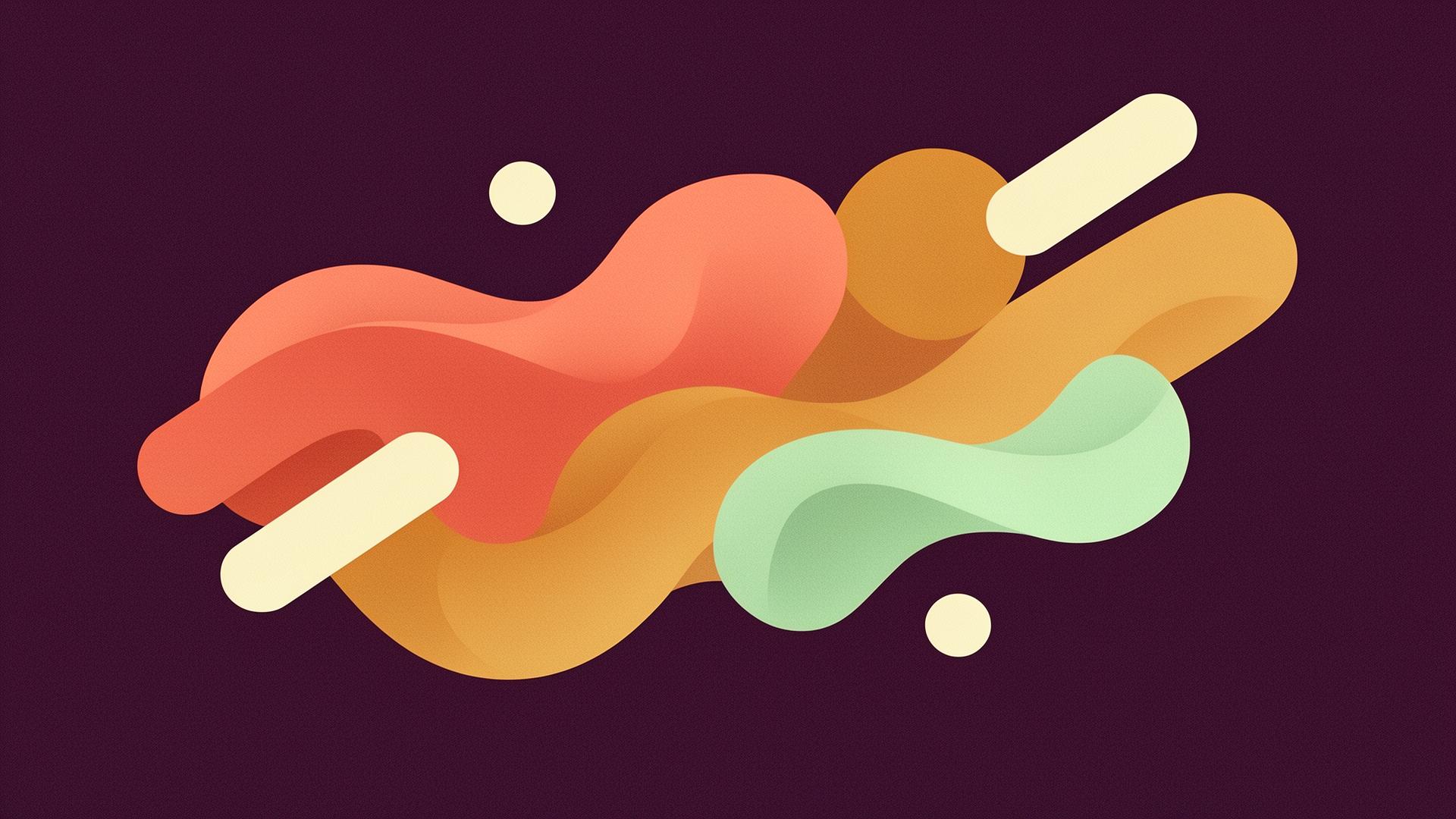Abstract illustration of floating learning topics